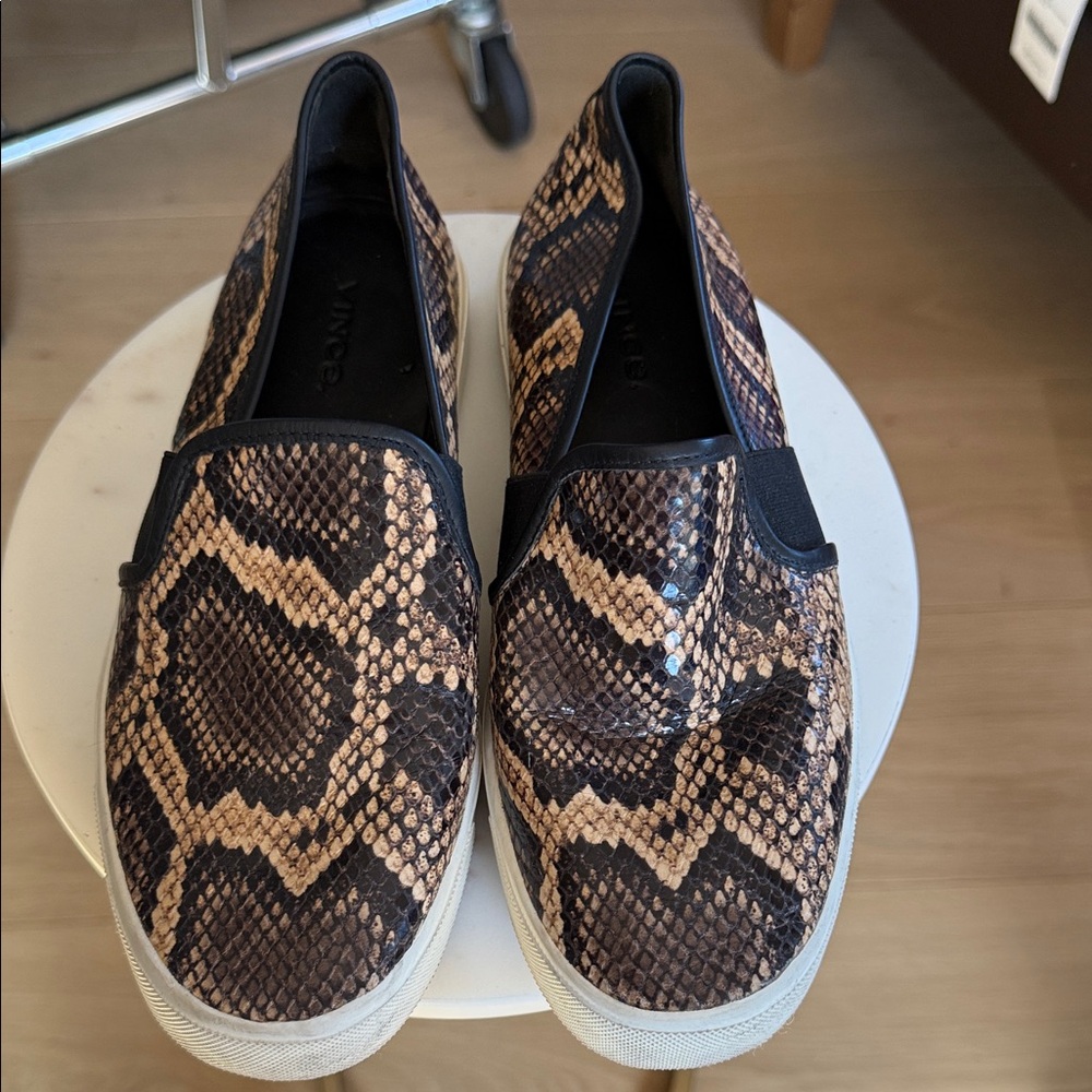 Vince Snake Pattern Slip-On Shoes